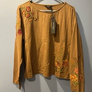 DRIFTWOOD Embroidered Long-Sleeve Top